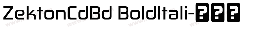 ZektonCdBd BoldItali字体转换